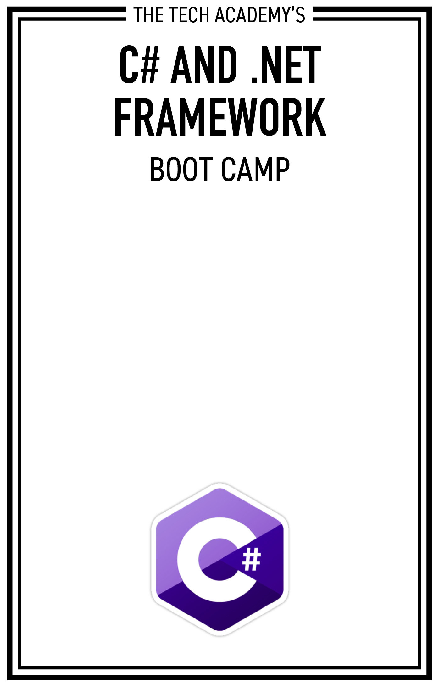 The Tech Academy C# and .NET Boot Camp logo for online, Portland, Oregon, Denver, Colorado and Salt Lake City, Utah