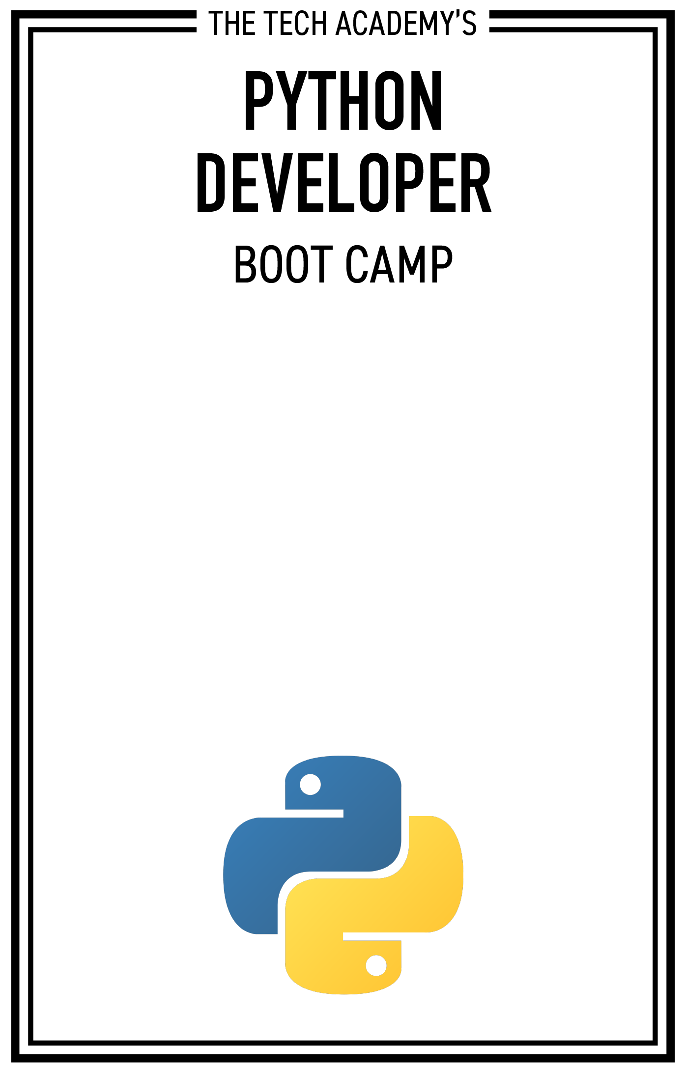 The Tech Academy Python Developer Coding Boot Camp logo for online, Portland, Oregon, Denver, Colorado and Salt Lake City, Utah